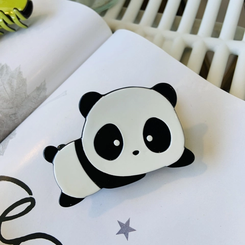 Carine Mollette per Capelli in Acetato a Forma di Panda Fatte a Mano Clip per Capelli a Tema Bambù e Animali per Donna Ragazza Accessori Moda Capelli