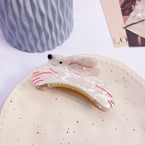 Pinzas para el Cabello de Acetato Vintage con Diseño de Gato Carey Árbol de Navidad Clip de Tiburón Antideslizante Accesorio para Mujer