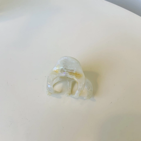 Pinza para el Pelo Elegante de Acetato Francés Forma Irregular Textura de Mármol Clip de Tiburón para Mujer Accesorio para Pelo