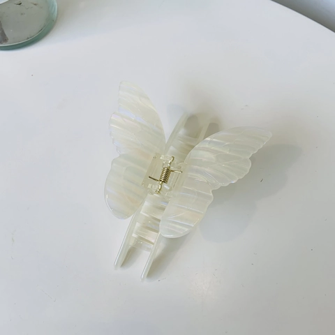 Pinza de Garra de Mariposa de Acetato Elegante para Mujer Patrón de Mármol Colorido Pinza de Tiburón Grande Accesorio para Cabello