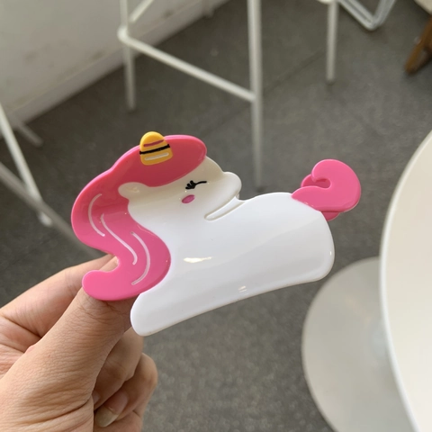 Women Cute Acetate Bird Unicorn Coffee Cup Hair Claw Clips Handmade Animal Shape Decorative Hair Accessories