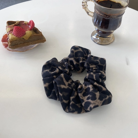 Vintage Luipaardprint Scrunchies Franse Stijl Stof PU Leer Patchwork Haarelastiekjes Voor Vrouwen Elastische Haarbanden Accessoires