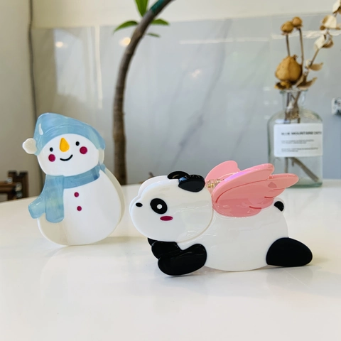 Niedliche Cartoon Acetat Haarklammern Schneemann Panda Flügel Haarnadeln Handgefertigte Süße Mode Haarschmuck Für Damen Mädchen