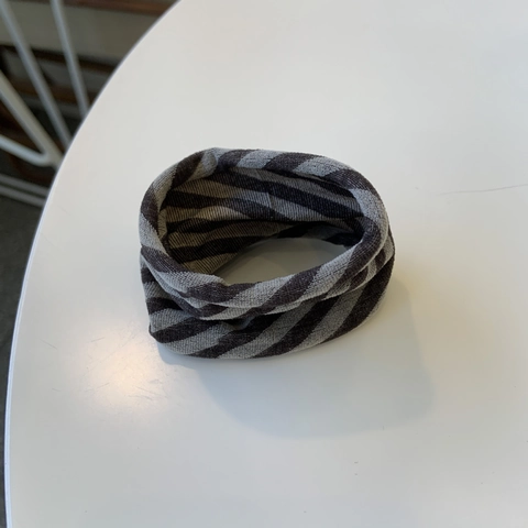 Korean Style Maillard Striped Hair Ties Handcrafted Fabric Elastic Scrunchies For Women Sweet Pleated Hair Accessories