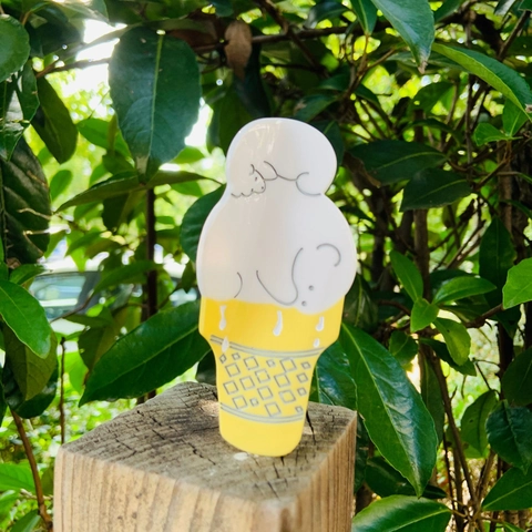 Linda Pinza De Pelo De Acetato Con Forma De Helado Dulce Patrón De Oso De Dibujos Animados Clip De Pelo Para Mujer Accesorio