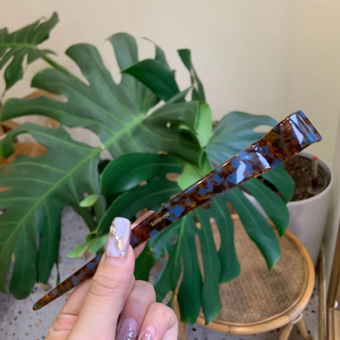 Retro Chinesischer Stil Acetat Haarstab Für Damen Elegante Marmor Schildpatt Muster Haarnadel Täglich Pendeln Styling Tool