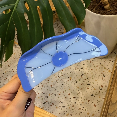 Acetat Lotosblatt Haarkralle Elegante Blumen Haifisch-Clip Groß Frischer Stil Hochsteckfrisur Haarschmuck Für Damen Täglich