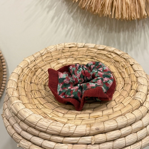 Vintage Handgefertigte Haargummis Aus Stoff Mit Blumenmuster Damen Mädchen Süße Plissierte Haarseile Wellenkante Elastischer Schmuck