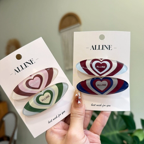 Acryl Herz Muster Haarklammern Für Damen Süß Dopamine Stil Entenschnabel Clips Manuelle Alphabet Oval Haarspangen Schmuck