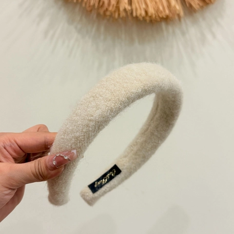 Cerchietto Spesso Effetto Feltro Da Donna Tinta Unita A Falda Larga Accessori Per Capelli Autunno Inverno Copricapo Minimalista