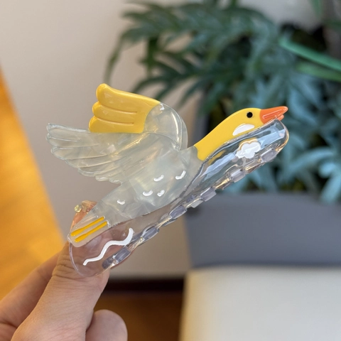 Charmanter Schwanförmiger Acetat Haarklammer Bunter Vogel Design Süße Tier Haarschmuck Für Damen Mädchen Styling Tool