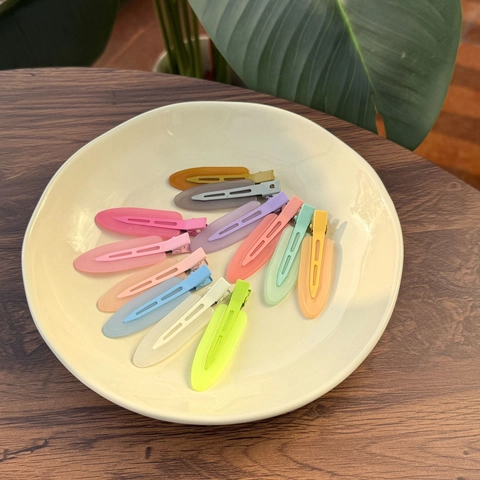 Jelly Color Seamless Silicone Hair Clips For Women Sweet Candy Color Duckbill Hairpins Handmade Daily Hair Accessories