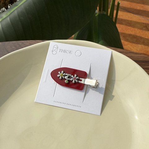 Dulces Pinzas de Pelo de Pico de Pato de Acetato Flor con Diamantes de Imitación Estilo Coreano Accesorio para Mujer