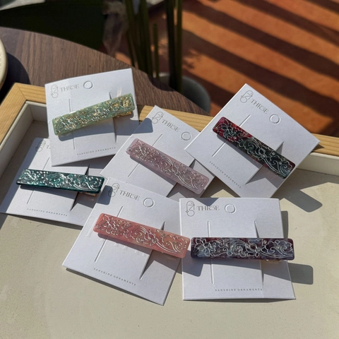 Fermaglio per Capelli in Acetato Loto Nuvola Strass Stile Cinese Vintage a Becco d'Anatra per Donna Accessori Capelli