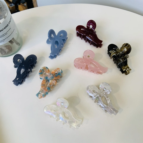Acetate Butterfly Bow Hair Claw Clip Large Shark Clip Floral Marble Elegant Sweet Hair Accessories For Women Hair Grip