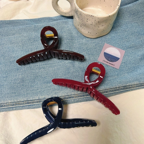 Elegante Pinza per Capelli Grande in Resina Design a Torsione Stile Francese Molletta a Squalo per Donna Accessori Quotidiani