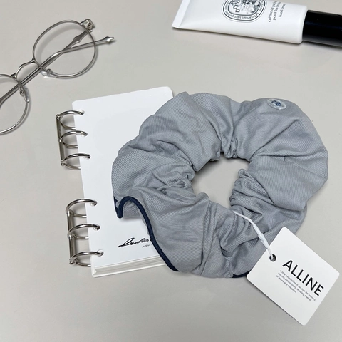 Retro Britischer Preppy Stil Plissiert Stoff Haargummi Hoch Elasthisch Kontrastumrandung Jumbo Scrunchie Für Damen Süßes Haar Accessoires