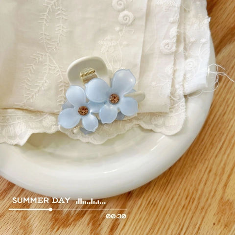 Süße Acetat Blume Haarklammer Elegant Strass Floral Haarschmuck Für Damen Täglich Frisch Stil Haargreifer