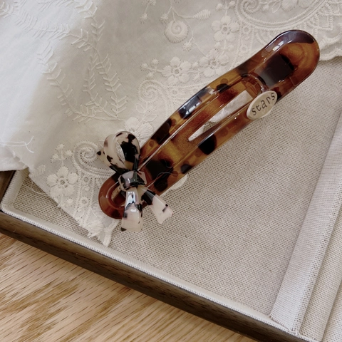 Koreaanse Stijl Acetaat Strik Haarclip Schildpadpatroon Handgemaakte Twist Clip Voor Vrouwen Elegante Haarstyling Accessoire