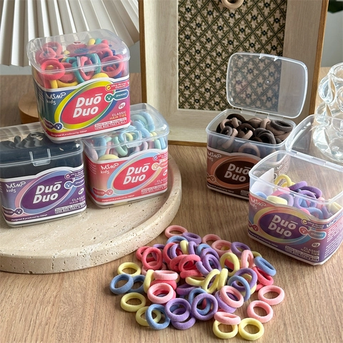 Seamless High Elasticity Hair Ties Polyester Spandex No Damage Hair Bands For Toddlers Kids Girls Daily Styling Accessories