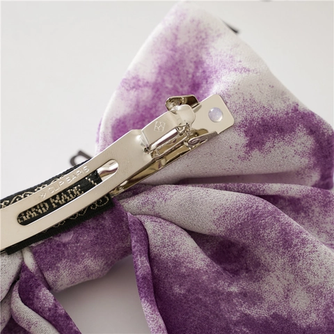 Mode Grote Tie Dye Strik Haarclip Voor Dames Stof Franse Veerclip Extra Grote Haarspeld Styling Accessoires