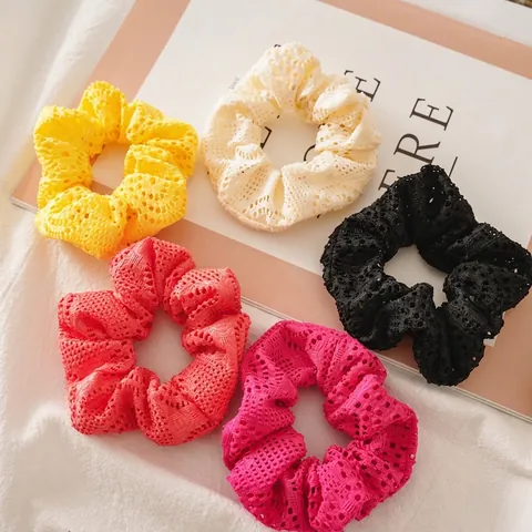 Elastici per Capelli in Pizzo Traforato a Maglia Scrunchies in Rete Fasce per Capelli Elastici Accessori Dolci per Donne Ragazze