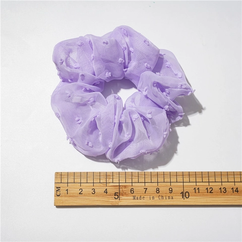 Scrunchies per Capelli Floreali con Margherita Viola in Stile Coreano per Donne Ragazze Dolce Elastici in Tessuto