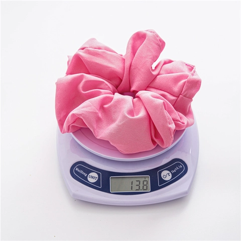 Neon Color Oversized Fabric Scrunchies Solid Color Elastic Hair Ties Fashion Pleated Hair Ring Hair Accessories For Women