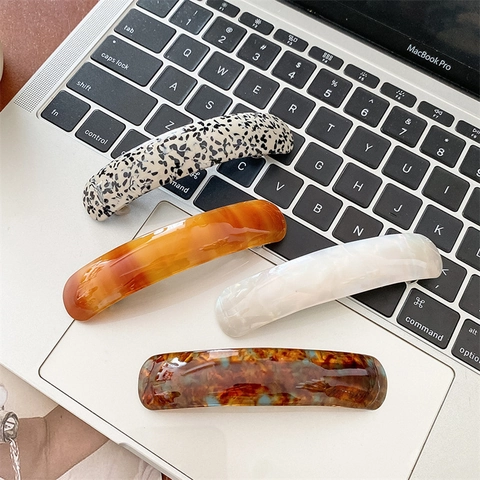 Eleganter Acetat Haarklammer Für Damen Marmor Schildpatt Muster Federclip Handgefertigt Mode Haarschmuck