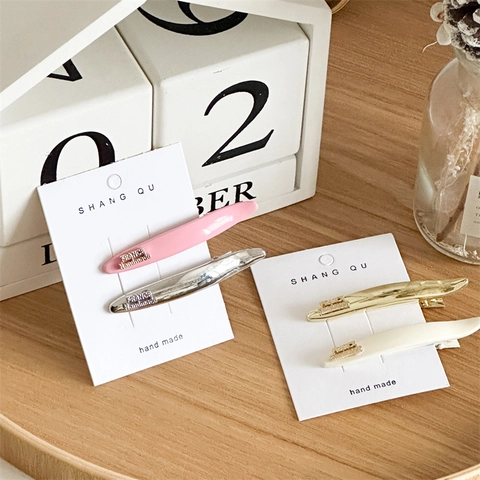 Pinza para el Cabello de Metal Minimalista para Mujer Estilo Vintage Francés Aleación Accesorios Elegantes