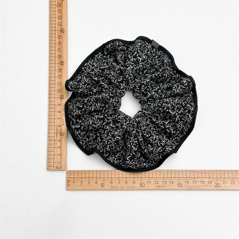Vintage-Blumen-Großes-Haargummi Mit Kontrastrand Frisches Botanisches Muster Stoff-Haargummi Für Damen Täglicher Haarschmuck