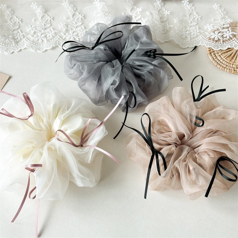 Grande Elastico per Capelli in Organza Con Fiocchi in Nastro Stile Balletto Corda Elastica per Donna Accessori Capelli