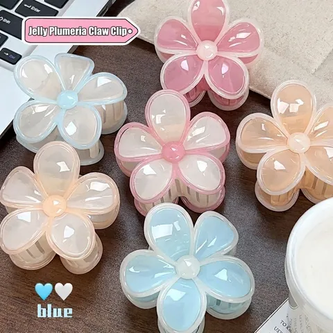 Pinza para el Pelo de Flor de Acrílico Estilo Coreano Color de Contraste de Gelatina Cremosa Accesorios para el Cabello para Mujer
