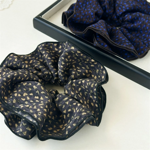 Eleganti Elastici Per Capelli Leopardati Da Donna In Tessuto Pieghettati Elastici Per Capelli Fasce Per Capelli Pois Accessori Moda