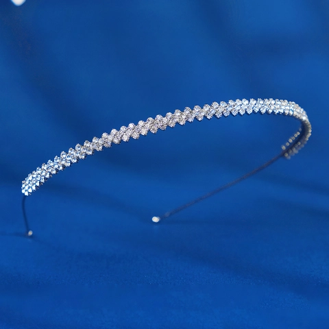 Eleganter Strass Haarreif Silber Legierung Haarreifen Funkelnder Kopfschmuck Für Damen Hochzeit Bankett Party Alltag Accessoires