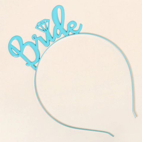 Braut Buchstaben Legierung Stirnband Mit Diamanten Ikone Glänzend Elektroplattiertes Metall Tiara Für Hochzeit Damen Kinder Haarschmuck