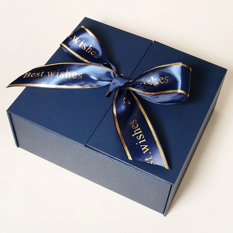 Elegante Geschenkbox Aus Karton Mit Schleife Für Kronenschmuck Große Blaue Weiße Geschenkbox Für Hochzeits Geburtstagsparty Verpackung