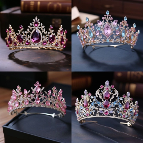 Barock Luxus Strass Brautkrone Königliche Tiara Für Hochzeit Party Festzug Palast Stil Legierung Haarschmuck Zubehör