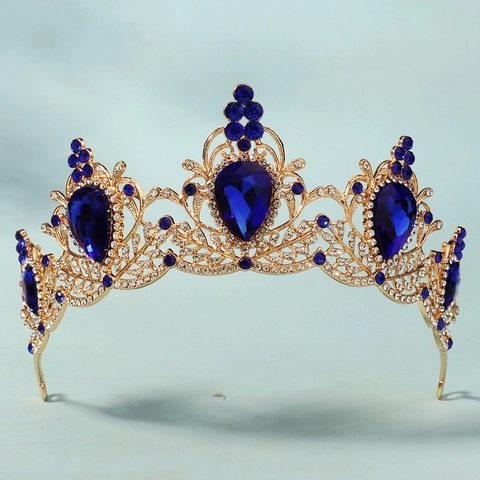 Barock Luxus Legierung Strass Hochzeit Krone Für Damen Vintage Royal Braut Tiara Festzug Party Haarschmuck Zubehör