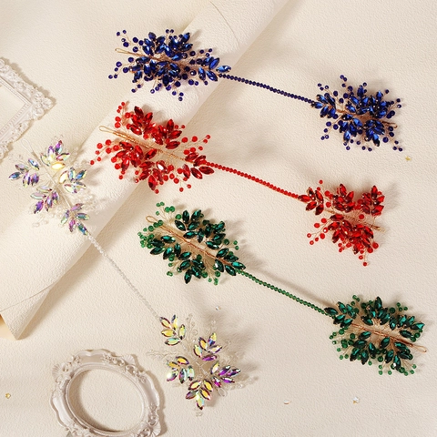 Handmade Crystal Bridal Headband Vintage Alloy Floral Hair Vine For Wedding Party Prom Magnificent Women Jewelry Accessories