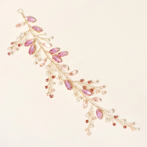 Braut Stirnband Blattform Gold Legierung Strass Haar Rebe Für Hochzeit Party Aufführung Damen Haarschmuck