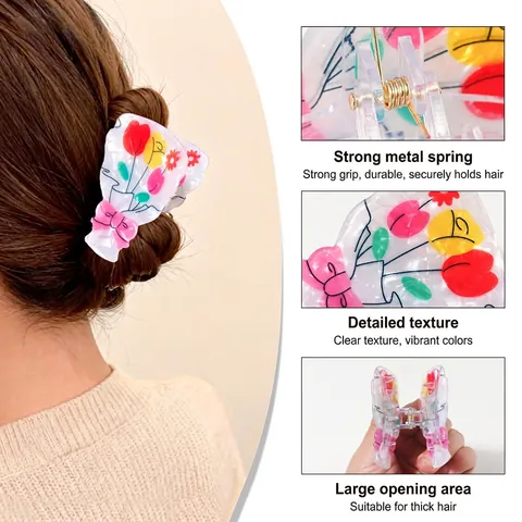 Dolce Molletta per Capelli a Bouquet di Fiori per Donna Ragazza Design Rosa Tulipano Accessori per Capelli per Styling Quotidiano