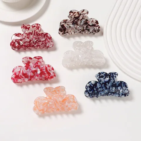 Französischer Stil PVC Haarkralle Mit Elegantem Marmormuster Tintenspritzer Design Rutschfester Haarclip Für Dickes Haar Damen