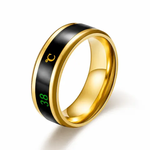 Anillo Inteligente De Detección De Temperatura De Acero Inoxidable Para Hombres Mujeres Tecnología Moda Joyería De Anillo Minimalista