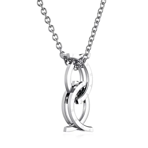 Edelstahl Verformbarer Faltbarer Ring Anhänger Halskette Für Herren Damen Forever Gravierter Geometrischer Minimalistischer Schmuck