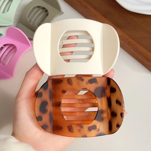 Pinza per Capelli Grande in Stile Coreano Rettangolare Opaca in Plastica per Donna Eleganti Accessori per Capelli Quotidiani
