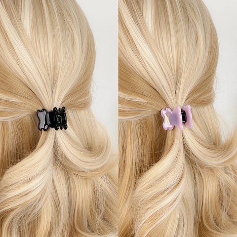 Graziosi Mini Molle per Capelli in Acetato a Orsetto Piccole a Forma di Animale Fatte a Mano Mollette Antiscivolo per Donna Ragazza