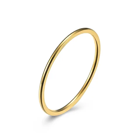 Anello a Fascia Semplice Impilabile in Acciaio Inossidabile Minimalista da Donna Lucidato Gioielli per Matrimonio Oro Oro Rosa Argento