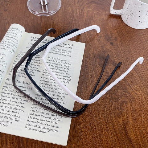 Serre-Tête Carré Style Lunettes de Soleil Minimaliste en Résine Plastique Géométrique Accessoires de Cheveux pour Femmes