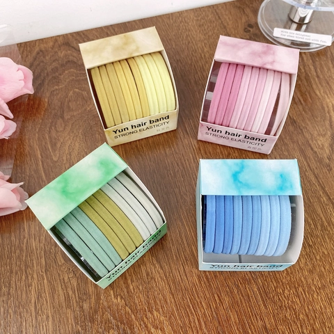 Coleteros de Anillo de Toalla de Alta Elasticidad Sin Costuras Colores de Caramelo Diademas Suaves para el Cabello para Mujeres Niñas Accesorios Diarios para el Cabello